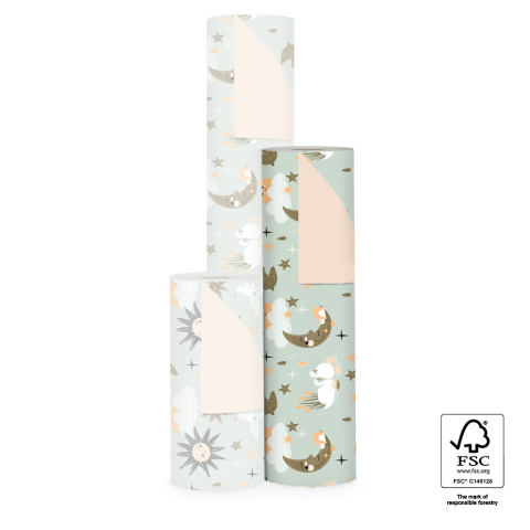 P15.247.050 Inpakpapier - Baby Dreams Gold - Pastel Orange