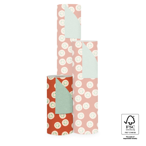 P15.287.030 Inpakpapier - Smile Peach - Pistache