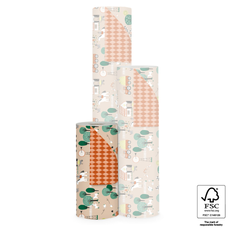 P15.289.030 Inpakpapier - Farm Beige - Harlequin Cognac