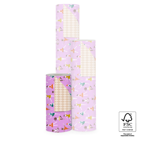 P15.290.030 Inpakpapier - Ballet Pink - Harlequin Beige