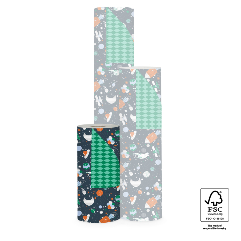 P15.291.030 Inpakpapier - Space - Harlequin Green