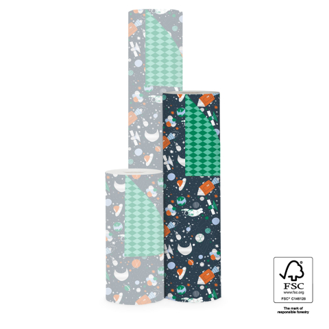 P15.291.050 Inpakpapier - Space - Harlequin Green