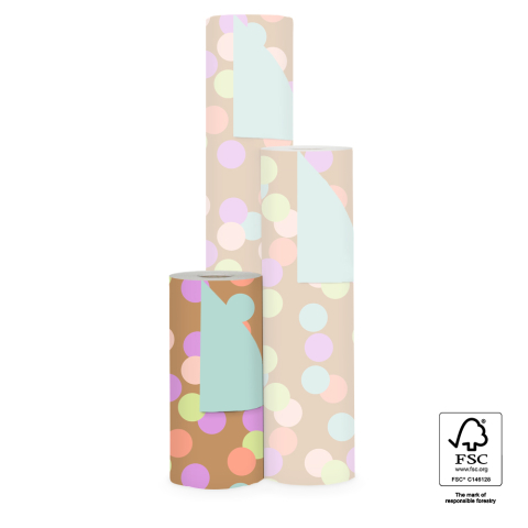 P15.325.030 Inpakpapier - Big Confetti Camel - Pistache