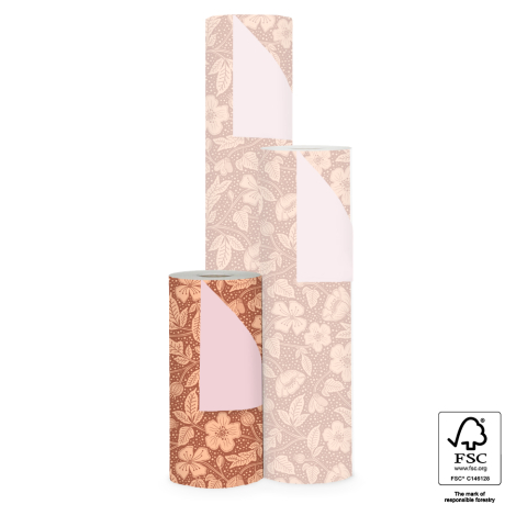 P15.347.030 Inpakpapier - Poppy Chocolate - Pink