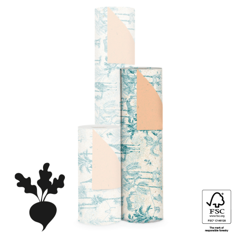 P15.350.050 Inpakpapier - Vintage Jungle Green - Peach