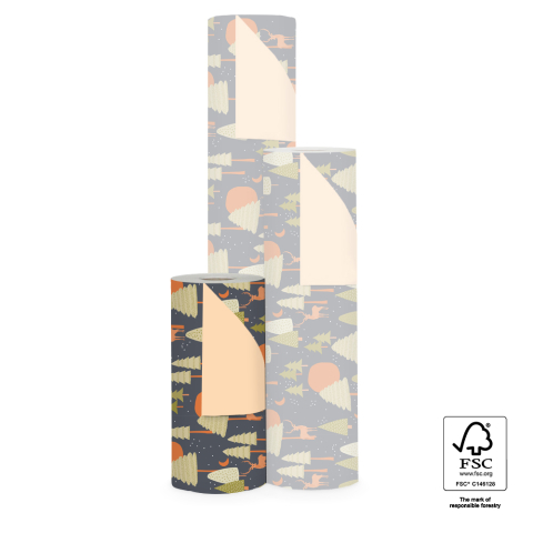 P35.319.030 X-mas Inpakpapier - Holy Night - Peach