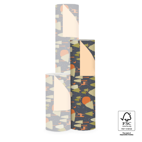 P35.319.050 X-mas Inpakpapier - Holy Night - Peach