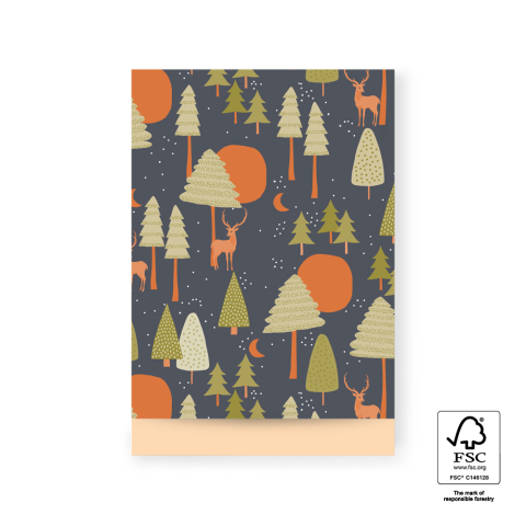 P38.319.017 X-mas Cadeauzakjes - Holy Night - Peach - 17 x 25 cm
