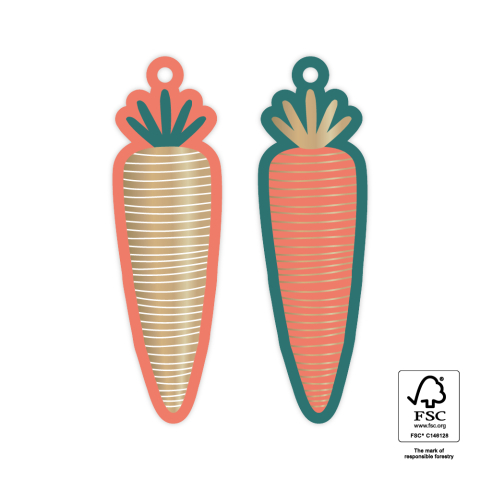 P39.009.100 Sint Cadeaulabel Duo - Wortel Goud