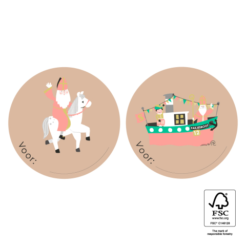 P39.149.250 Sint Stickers Duo - Pakjesavond
