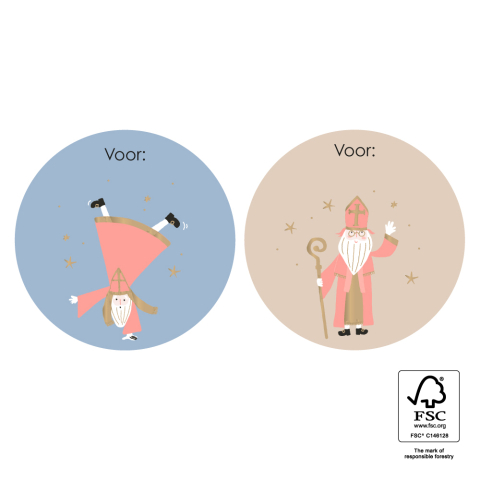 P39.150.250 Sint Stickers Duo - Acrobaat Goud