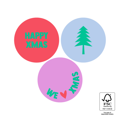 P39.152.250 X-mas Stickers Multi - Happy Colours
