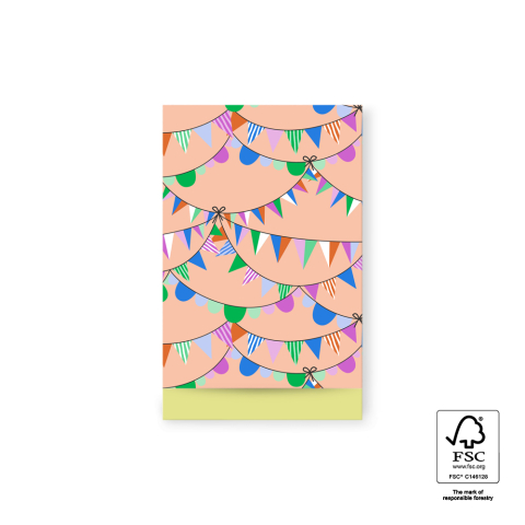 P43.303.012 Cadeauzakjes - Party Guirlande Bright - Yellow - 12 x 19 cm