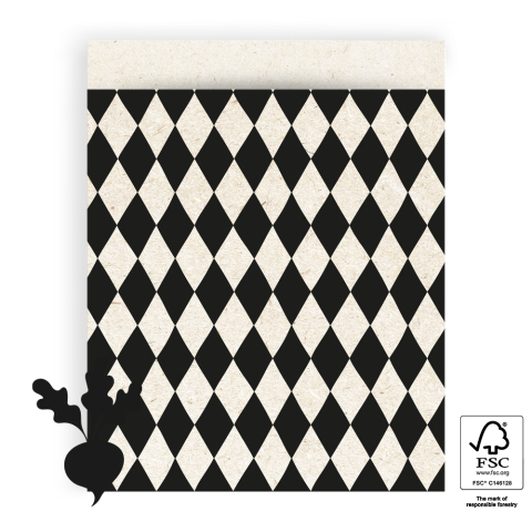 P43.308.027 Cadeauzakjes - Harlequin Black - 27 x 34 cm