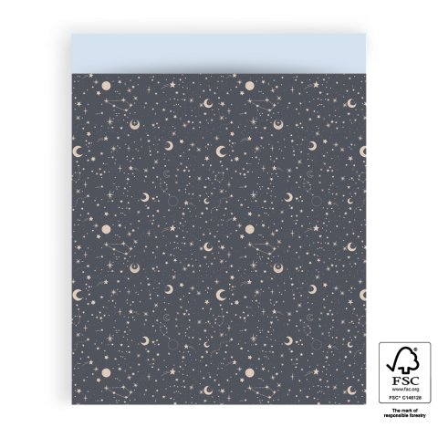 P43.309.027 Cadeauzakjes - Galaxy Night Blue - Light Blue - 27 x 34 cm