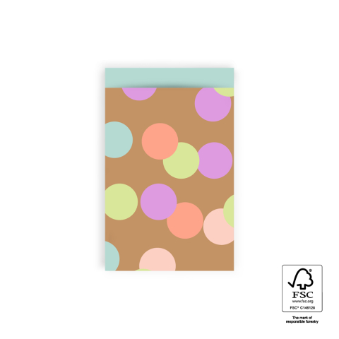 P43.325.012 Cadeauzakjes - Big Confetti Camel - Pistache - 12 x 19 cm