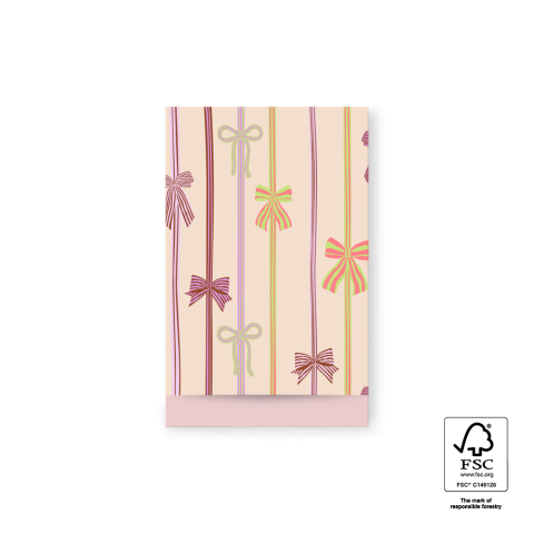 P43.334.012 Cadeauzakjes - Bow Parade Peach - Pink - 12 x 19 cm