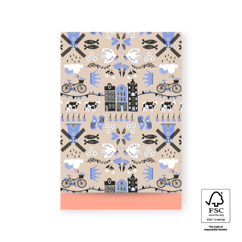 P43.353.017 Cadeauzakjes - Holland Beige - Salmon - 17 x 25 cm