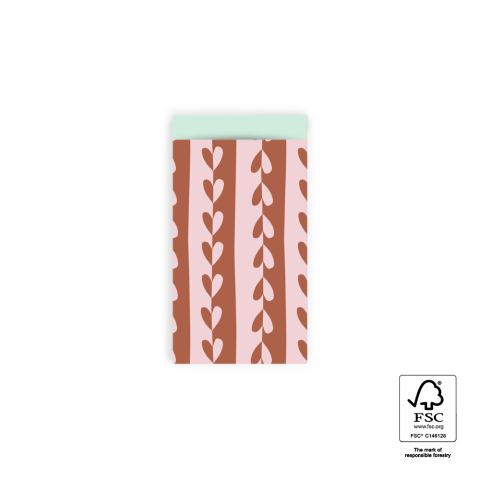 P43.354.007 Cadeauzakjes - Hearts Mini - Pastel Mint - 7 x 13 cm