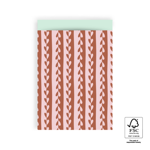 P43.354.017 Cadeauzakjes - Hearts Mini - Pastel Mint - 17 x 25 cm