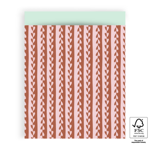 P43.354.027 Cadeauzakjes - Hearts Mini - Pastel Mint - 27 x 34 cm