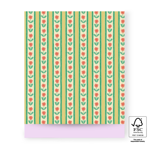 P43.359.027 Bags - Floral Stripe - Pastel Pink