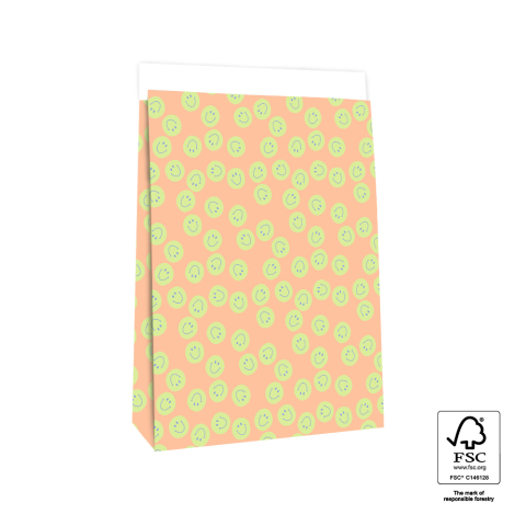 P44.093.027 Blokbodemzakken - Smile Orange - 27 x 15 x 34 cm