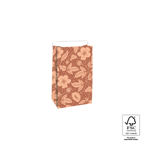 P44.098.012 Blokbodemzakken - Poppy Terra - 12 x 7 x 19 cm