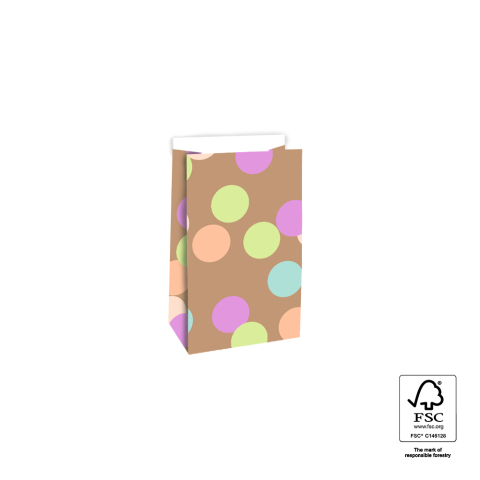 P44.100.012 Blokbodemzakken - Big Confetti Camel - 12 x 7 x 19 cm