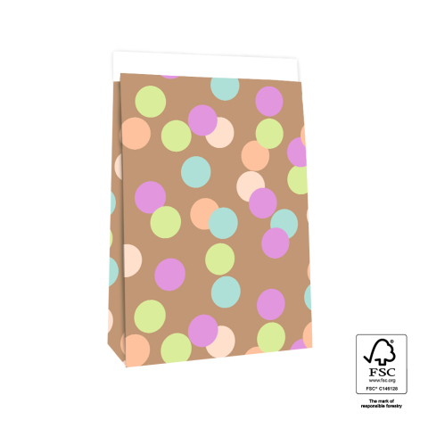 P44.100.027 Blokbodemzakken - Big Confetti Camel - 27 x 15 x 34 cm