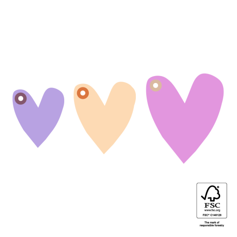 P72.117.075 Cadeaulabel Multi Sizes - Hearts Warm (S - M - L)