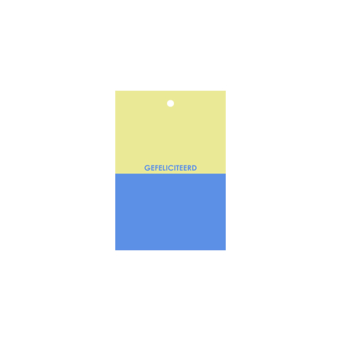 P72.125.020 Cadeaulabel - Split - Gefeliciteerd Blue
