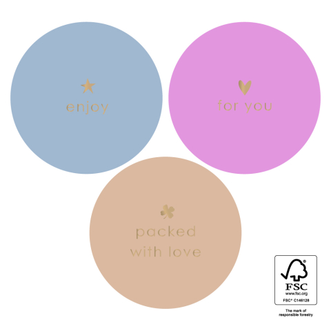P74.428.250 Stickers Multi - Text Gold