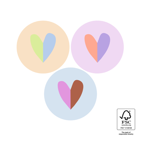 P74.444.250 Stickers Multi - Hearts Duo Colourful