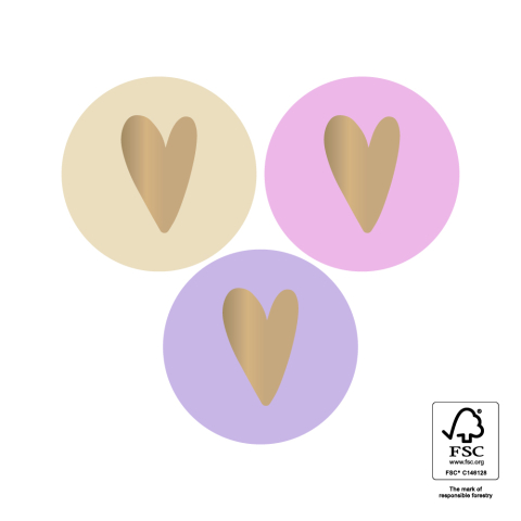 P74.461.250 Stickers Multi - Heart Gold Trio