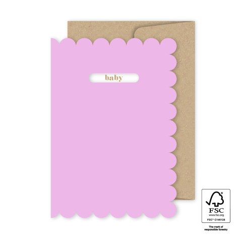 P75.502.015 Wenskaart - Pink - Baby