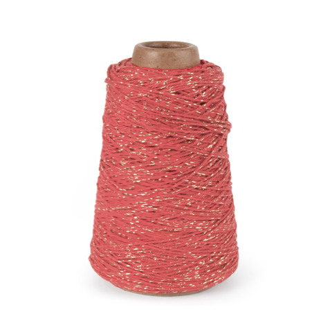 Twist Cord - Brick Red / Gold