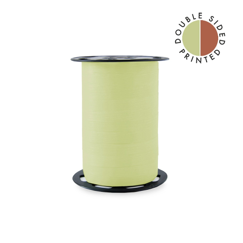 Ribbon - Paporlene - Uni - Pastel Yellow - Chocolate