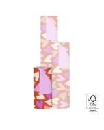 P15.285.030 Inpakpapier - Big Hearts Cognac - Pink