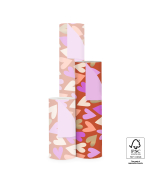 P15.285.050 Inpakpapier - Big Hearts Cognac - Pink