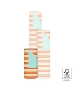 P15.312.030 Inpakpapier - Stripe Chalk Peach - Pistache