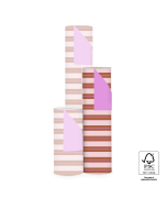 P15.345.050 Inpakpapier - Stripe Chalk Chocolate - Pink