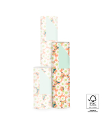 P15.348.050 Inpakpapier - Daisy Peach - Pastel Mint