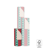 P35.304.030 X-mas Inpakpapier - Festive Green - Beige