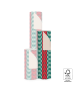 P35.304.050 X-mas Inpakpapier - Festive Green - Beige