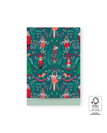 P38.298.017 X-mas Cadeauzakjes - Nutcracker - Pistache - 17 x 25 cm