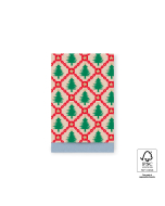 P38.299.012 X-mas Cadeauzakjes - Tree Check Red - Blue - 12 x 19 cm