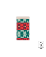 P38.304.007 X-mas Cadeauzakjes - Festive Green - Beige - 7 x 13 cm