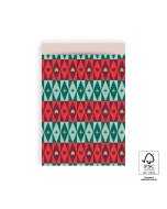 P38.304.017 X-mas Cadeauzakjes - Festive Green - Beige - 17 x 25 cm