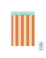 P43.312.017 Cadeauzakjes - Stripe Chalk Peach - Pistache - 17 x 25 cm